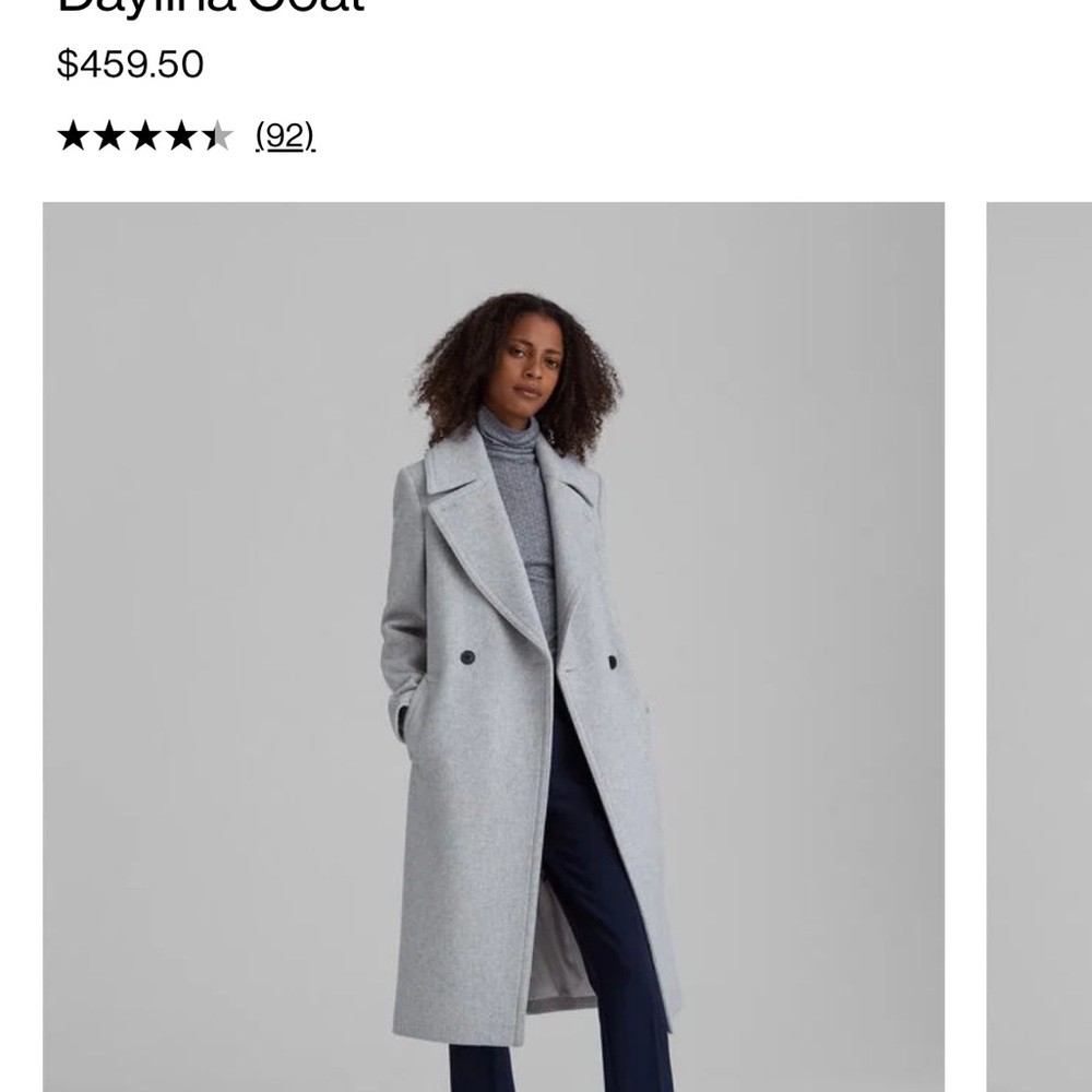 Club Monaco Daylina Navy Coat
